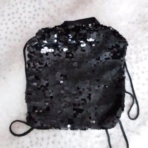 Black Sequin Backpack